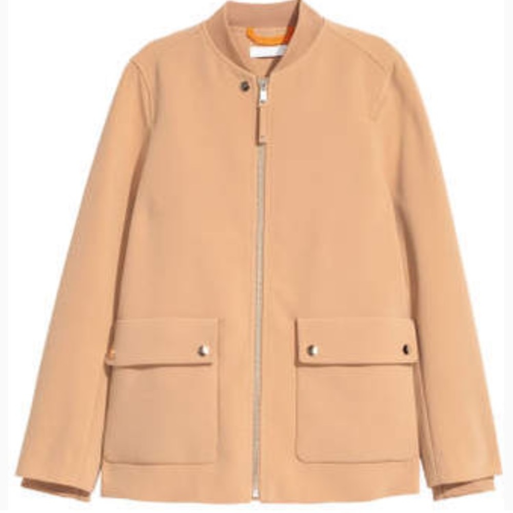 H&M camel bomber jacket